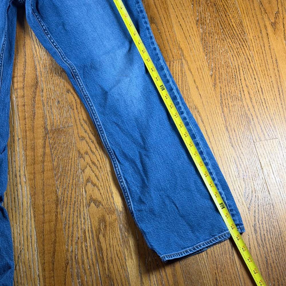 Old Navy Mens Straight Leg Jeans Blue Medium Wash Stretch Denim 36x32 - Picture 3 of 10